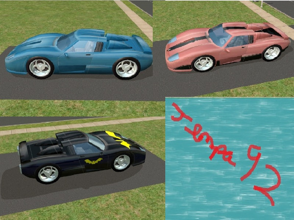 Sims 2 — Sportscars - 2 by Jempa922 — Here are some more sportscars Blue, pink and black