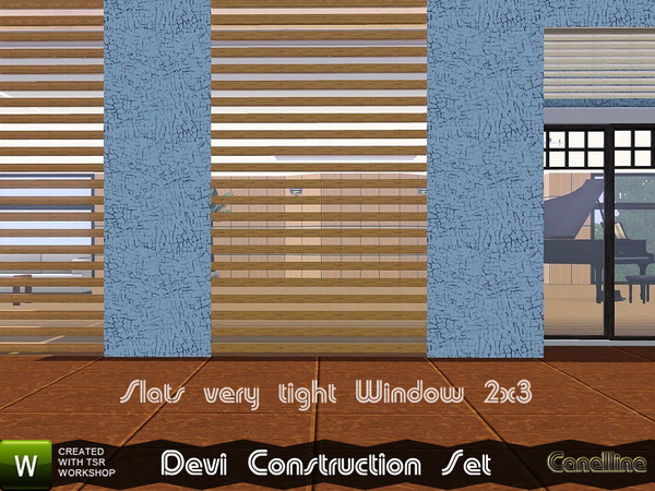 Sims 3 — Devi Construction set. Very Stretch Slats Window. by Canelline — Devi Construction set. Very Stretch Slats