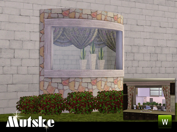 Sims 3 — Hampton Window Counter 3x1 by Mutske — 3 recolorable parts. Made by Mutske@TSR. TSRAA.