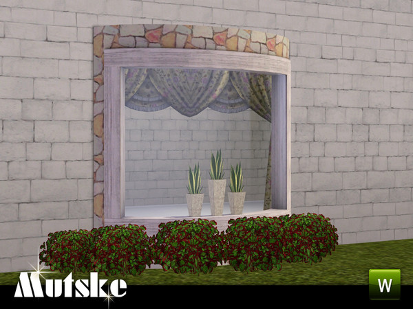 Sims 3 — Hampton Window Tall 3x1 by Mutske — 3 recolorable parts. Made by Mutske@TSR. TSRAA.