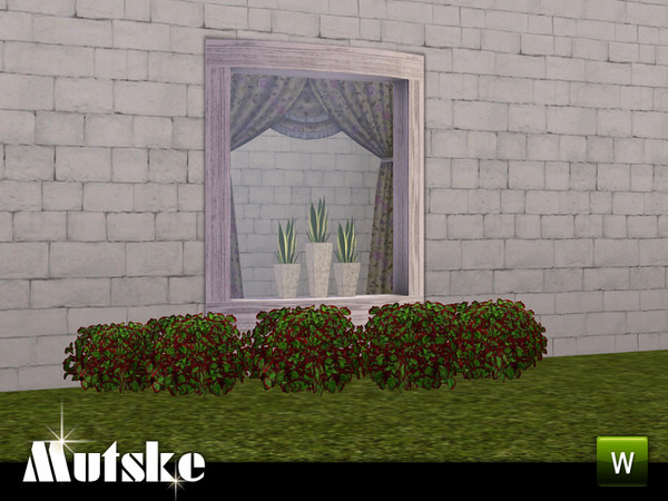 Sims 3 — Hampton Window Tall 2x1 by Mutske — 1 recolorable part. Made by Mutske@TSR. TSRAA.