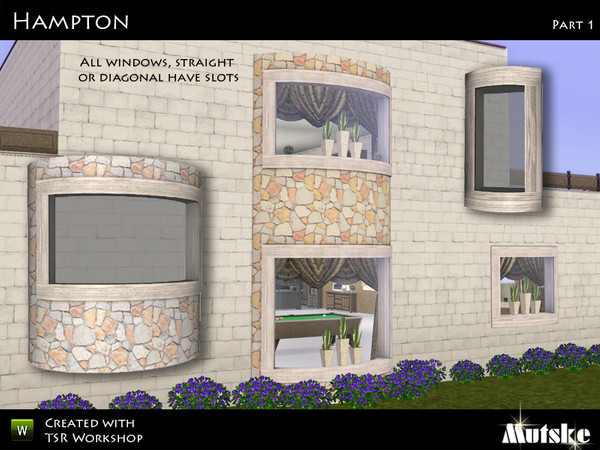 Sims 3 — Hampton Windows by Mutske — This is the first part of the construction set Hampton. It contains several windows