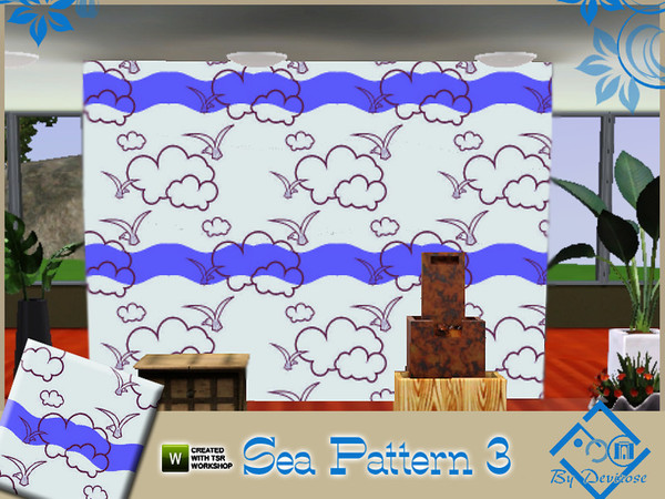 Sims 3 — Sea Pattern 3 by Devirose — by Devirose,No need expansion pack,base game compatible.-Enjoy^^
