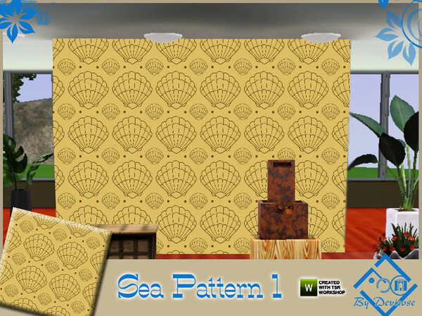 Sims 3 — Sea Pattern 1 by Devirose — by Devirose- No need expansion pack,base game compatible.-Enjoy^^