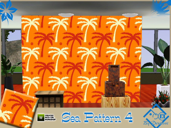 Sims 3 — Sea Pattern 4 by Devirose — by Devirose - No need expansion pack,base game compatible.-Enjoy^^