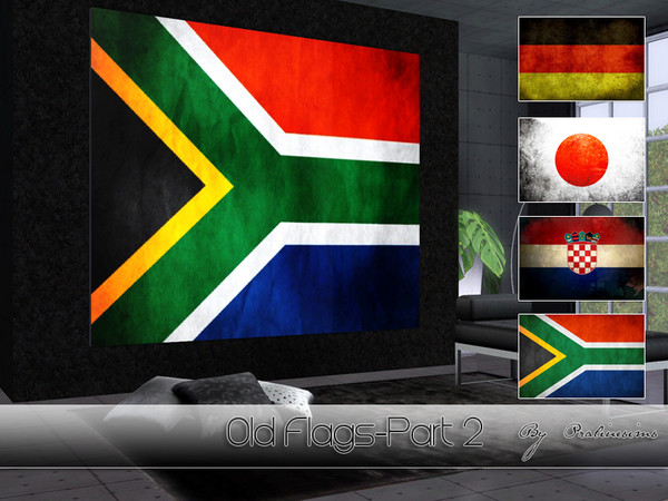 Sims 3 — Old Flags-Part 2 by TSR Archive — This set contains four old flag pictures! We hope you like it!