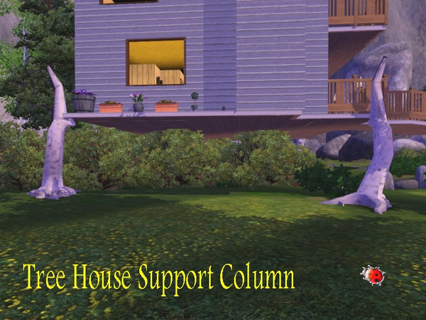 Sims 3 — Tree House Support Column Medium by drib_ydal — A medium sized recolourable tree house support column in