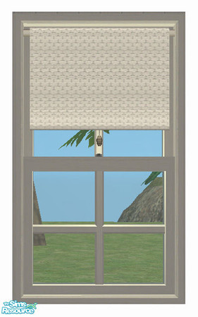 Sims 2 — Roller Blind 1tile STRAIGHT by simtomatic — To fit the Plain 1-tile Kitchen Window.