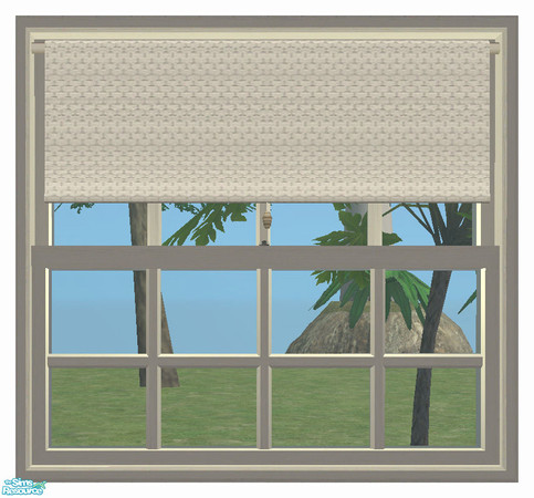 Sims 2 — Roller Blind 2tile STRAIGHT by simtomatic — To fit the Plain 2-tile Kitchen Window.