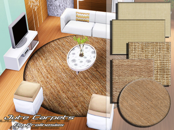Sims 3 — Jute Carpets by TSR Archive — This set contains five lovely jute rugs! We hope you like them,please enjoy! 