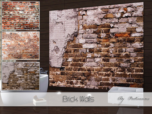 Sims 3 — Brick Walls by Pralinesims — By Pralinesims