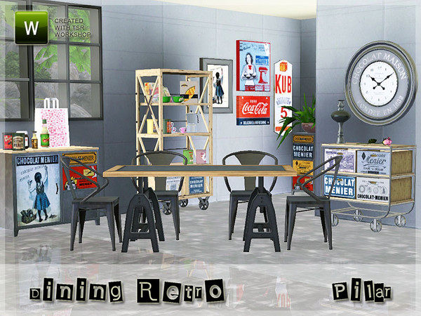 Sims 3 — Dining Retro by Pilar — Retro and industrial styles are in fashion
