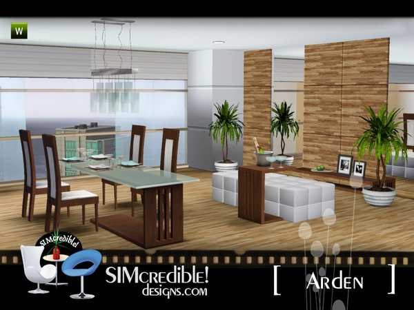 Sims 3 — Arden by SIMcredible! — A Classy modern dining room for your sims ^^ by SIMcredibledesigns.com available at TSR