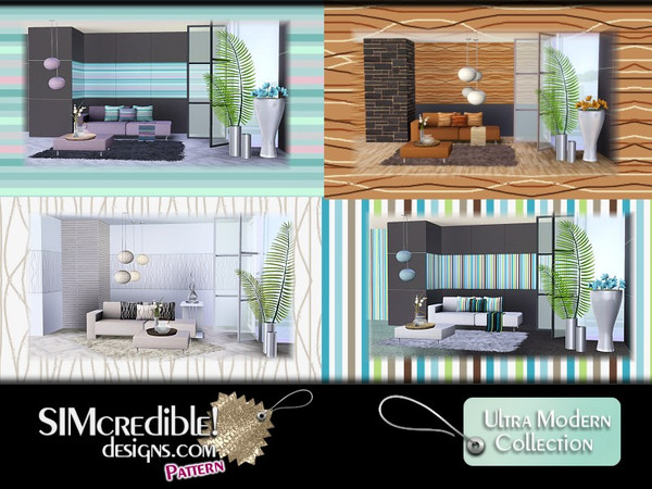 Sims 3 — Ultra Modern Pattern Collection by SIMcredible! — Lines and stripes for minimalist style ^^ by