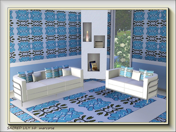 Sims 3 — Sacred Lily 10 pattern by marcorse — The final pattern in a set of 10 abstract designs featuring a stylised lily