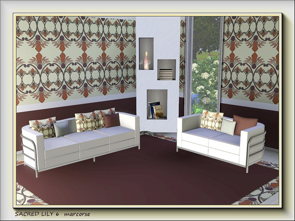 Sims 3 — Sacred Lily 6 pattern by marcorse — The sixth in a series of 10 abstract designs featuring a stylised lily and