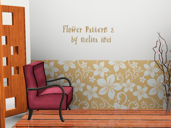Sims 3 — Flower Pattern 2  by melisa_inci — flower pattern 2 2 Recolorable Part