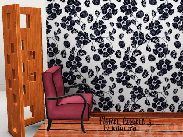 Sims 3 — Flower Pattern 3  by melisa_inci — flower pattern 3 2 Recolorable Part