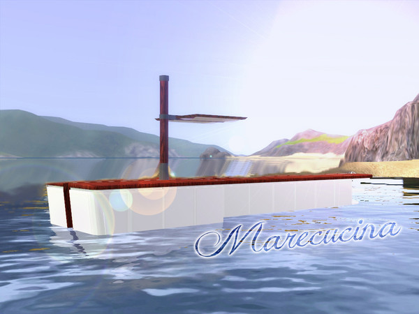 Sims 3 — Marecucina by hudy777-design — Modern looking kitchen, inspired by boat. Consisted of 14 elements, 6 counters, 6