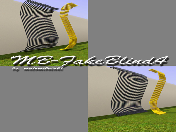 Sims 3 — MB-FakeBlind4 by matomibotaki — MB-FakeBlind4, new mesh, cloned from a column therefor you can use it as a
