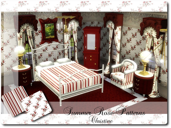Sims 3 — Summer Rose Patterns by cm_11778 — A new pattern set sure to brighten your Sims homes. Happy Simming, Christine