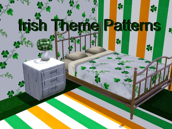 Sims 3 — irishthemepattern by Kaydarragh2 — Ireland theme for walls and fabrics