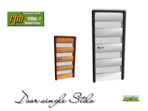 Sims 3 — S3C Stilo door single 1x1 by ruhrpottbobo — S3C Stilo door single 1x1 door single, 1 tile 
