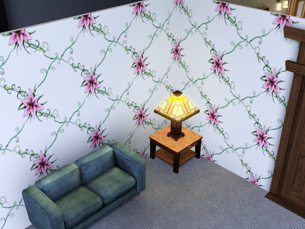 Sims 3 — LilliesRepeat by Kaydarragh2 — A lovely lily swirl pattern to compliment just about anywhere