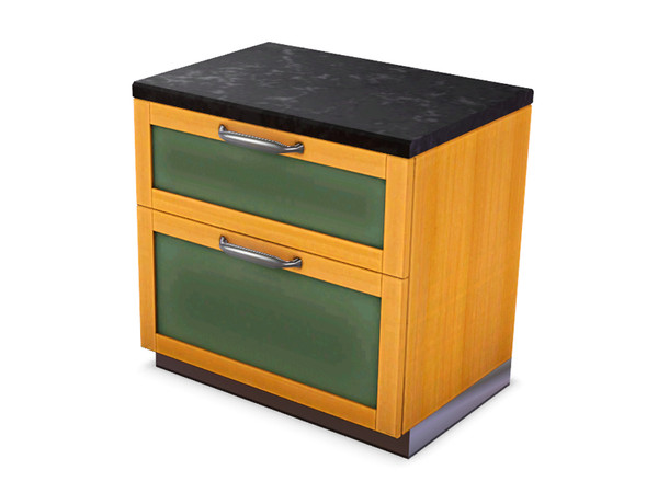 Sims 3 — Mono Glass Counter by Murano — Mono counter with a colored glass front.