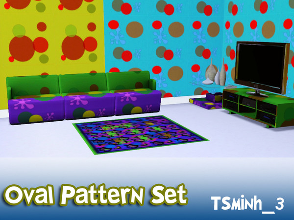 Sims 3 — Oval Pattern Set by TsminhSims — The Oval, circle, blurr,... I love these
