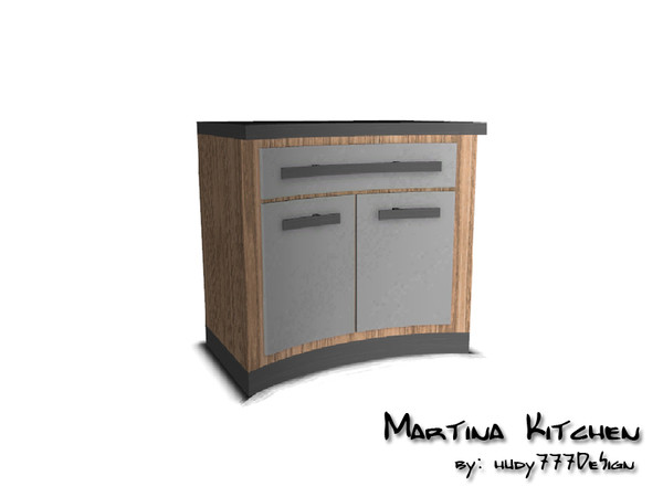 Sims 3 — Martina Kitchen U Shape Counter by hudy777-design — Martina Kitchen U Shape Counter by: hudy777DeSign I removed