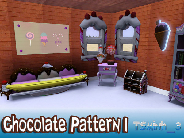 Sims 3 — Chocolate Pattern I by TsminhSims — Yummy. I .. He .. She .. They .. We love Chocolate taste. :D