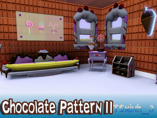 Sims 3 — Chocolate Pattern II by TsminhSims — Yummy. I .. He .. She .. They .. We love Chocolate taste. :D