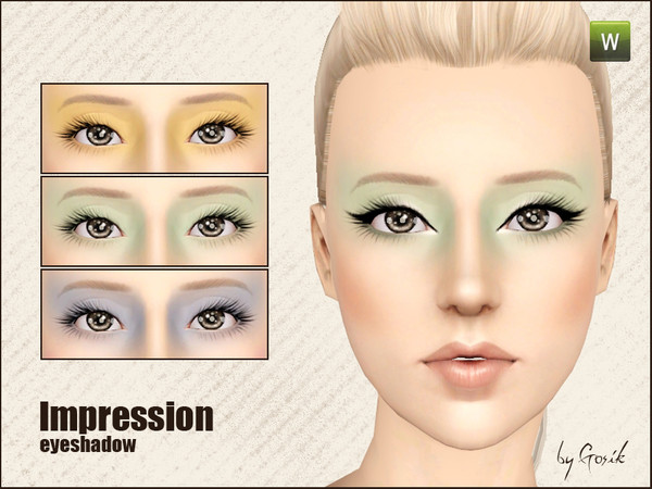 Sims 3 — Impression eyeshadow by Gosik — New eyeshadow for female and male sims in every age (teens, adults and elders).