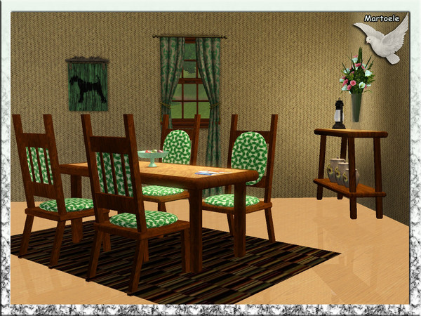 Sims 3 — mt  Outlet Dining by martoele — This Dining set is the second set I add to my 'Outlet' series. There are 5