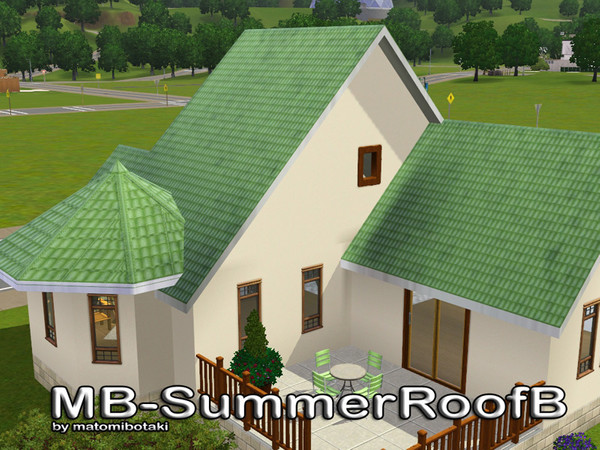 Sims 3 — MB-SummerRoofB by matomibotaki — MB-SummerRoofB, new roof in light color and with white trim, by matomibotaki