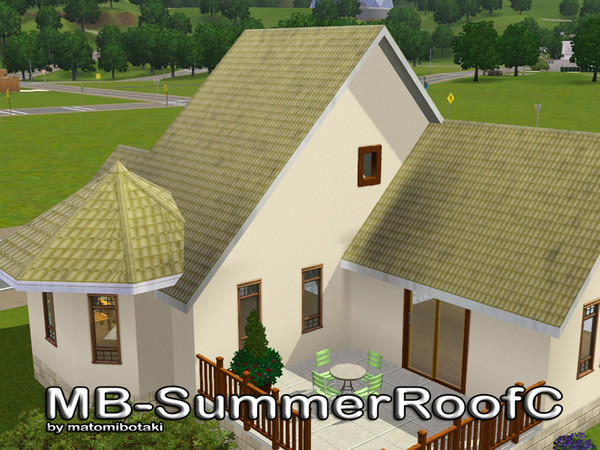 Sims 3 — MB-SummerRoofC by matomibotaki — MB-SummerRoofC, new roof in light color and with white trim, by matomibotaki