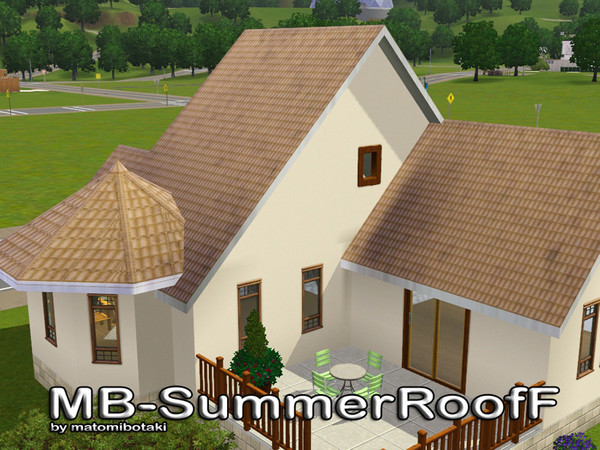 Sims 3 — MB-SummerRoofF by matomibotaki — MB-SummerRoofF, new roof in light color and with white trim, by matomibotaki