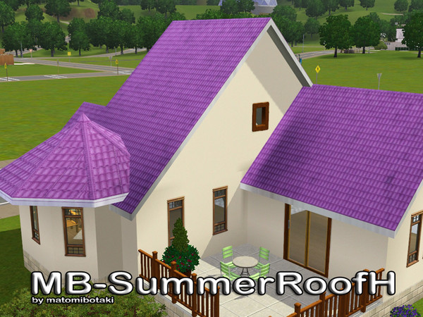 Sims 3 — MB-SummerRoofH by matomibotaki — MB-SummerRoofH, new roof in light color and with white trim, by matomibotaki