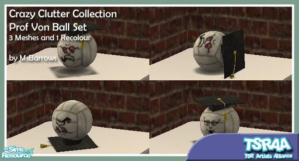 Sims 2 — Prof Von Ball Set by MsBarrows — Is your knowledge Sim starving for intellectual stimulation? Maybe they need to