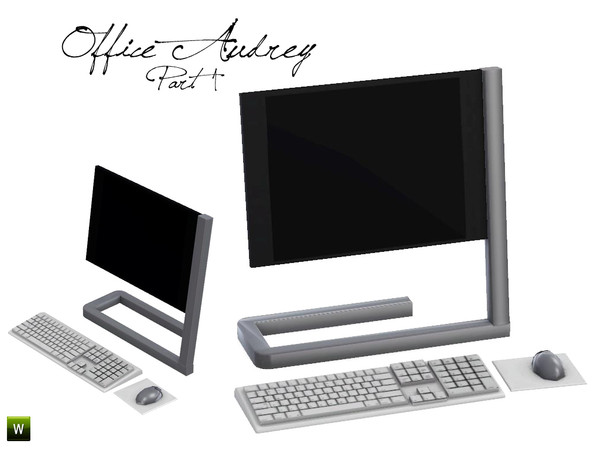 Sims 3 — Audrey Office Computer by BuffSumm — Computer matching the Audrey Office Set in addition for the *Audrey Series*