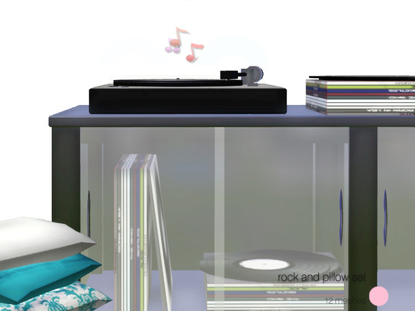 Sims 3 — Rock And Pillow Set by DOT — Rock and Pillow Set 12 meshes. Contemporary Design with Clean Lines and Retro feel,