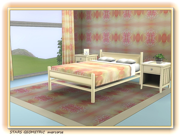 Sims 3 — Star Geometric pattern by marcorse — Starbursts and pink shapes go to make this subtle geometric design.