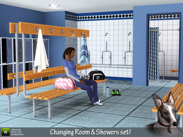 Sims 3 — Changing Room! by Cyclonesue — A collection of changing room and cloakroom furniture. This set includes: -