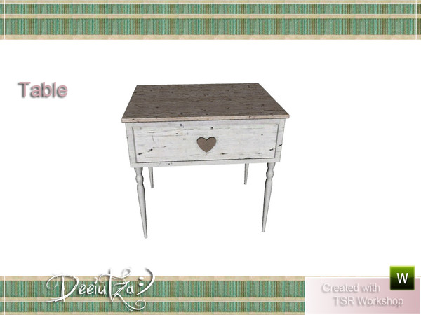Sims 3 — Heart Shaped Table by deeiutza — By deeiutza @TSR