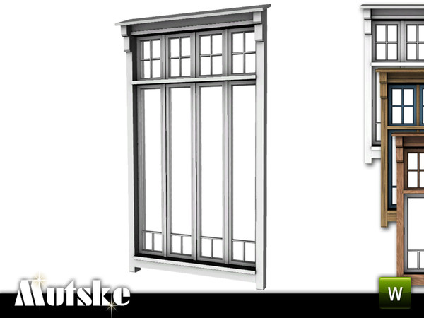 Sims 3 — Alda Window Tall 2x1 by Mutske — 4 recolorable parts. Made by Mutske@TSR. TSRAA.