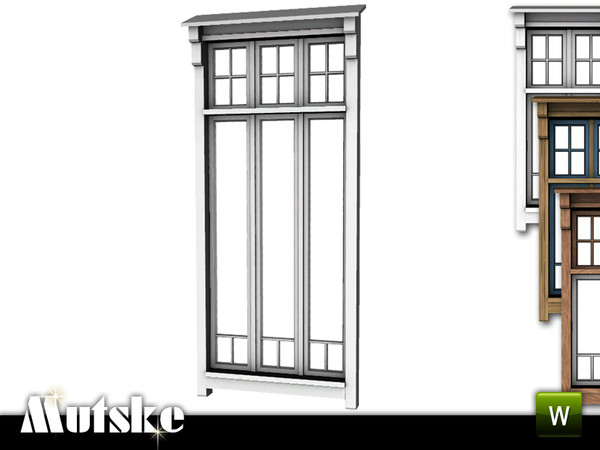 Sims 3 — Alda Window Tall 2x1 by Mutske — 4 recolorable parts. Made by Mutske@TSR. TSRAA.