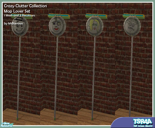 Sims 2 — Mop Lover Set by MsBarrows — Feeling lonely and blue? This mop lover is the perfect partner for you!