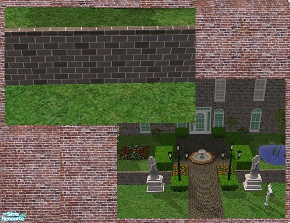 Sims 2 — Brick Fest Half Wall by mianatw1 — Using the \'Brick Fest\' wallpaper and this Half Wall, you can create a brick