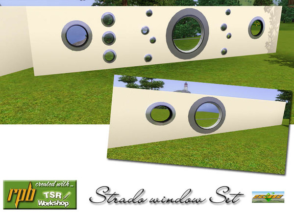Sims 3 — Windowset Strado by ruhrpottbobo — round window in different sizes